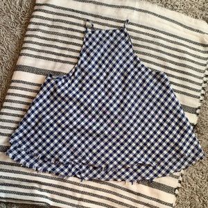 America Eagle Blue Checkered Tank Size Large